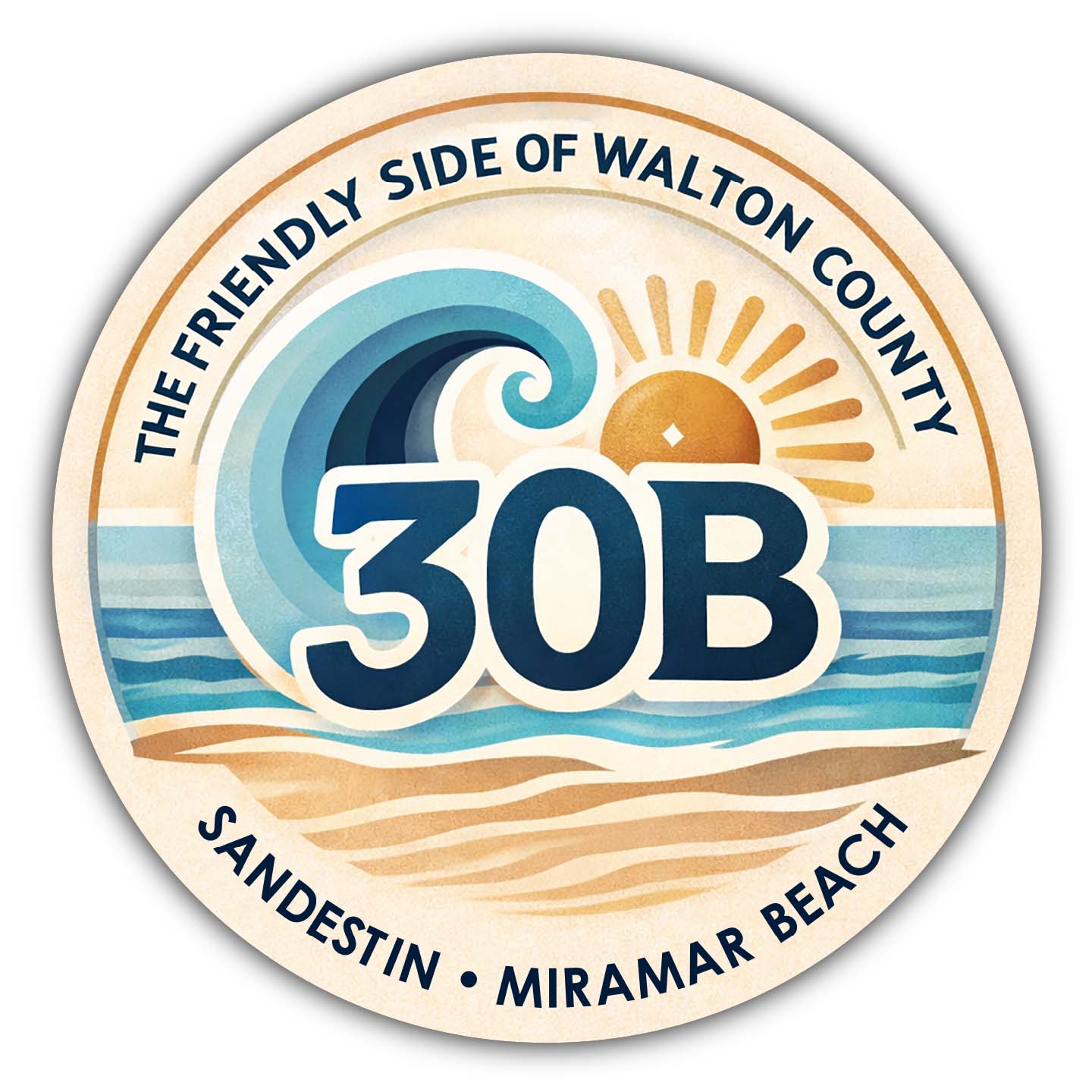 30B Beach Sticker